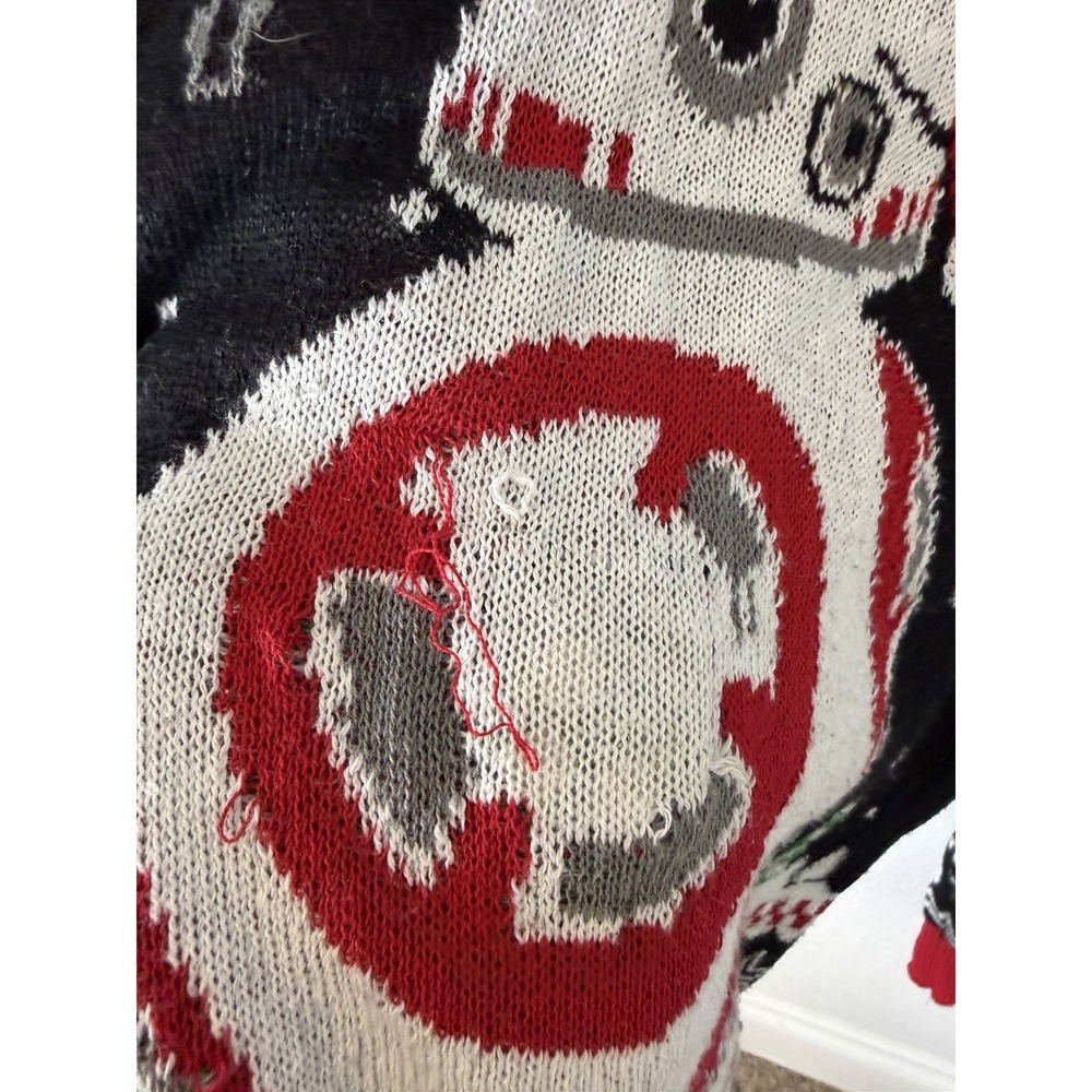 Star Wars BB-8 Ugly Christmas Sweater Men's M Holiday Xmas Black Red - Picture 3 of 8